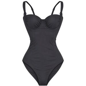 TA3 Sweetie Sculpting One Piece Swimsuit Black Shaping Tummy Control S XLong NWT